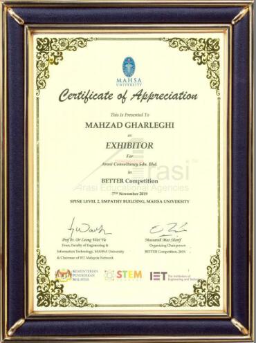 Exhibitor in Mahsa University 2019